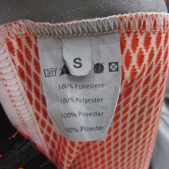 Giordana Mens Cycling Vest S Orange Windbreaker Mesh Full Zip Active - Picture 4 of 7